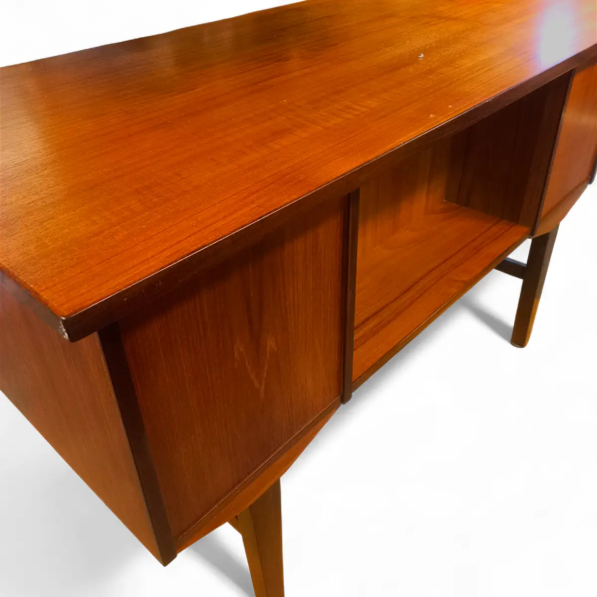 Fritstående skrivebord i teak – dansk mid-century design, 1950’erne–60’erne - Billede 3
