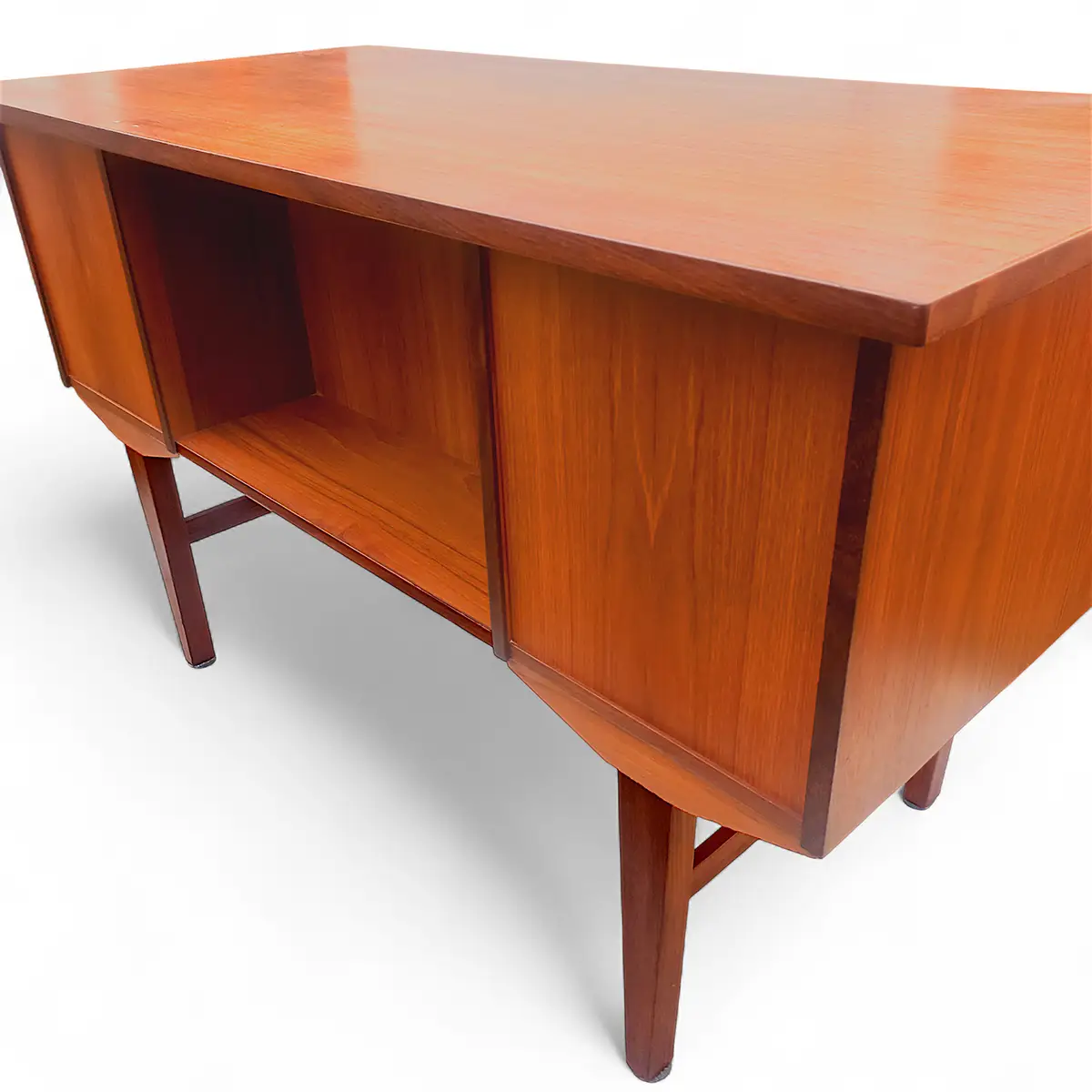Fritstående skrivebord i teak – dansk mid-century design, 1950’erne–60’erne - Billede 4