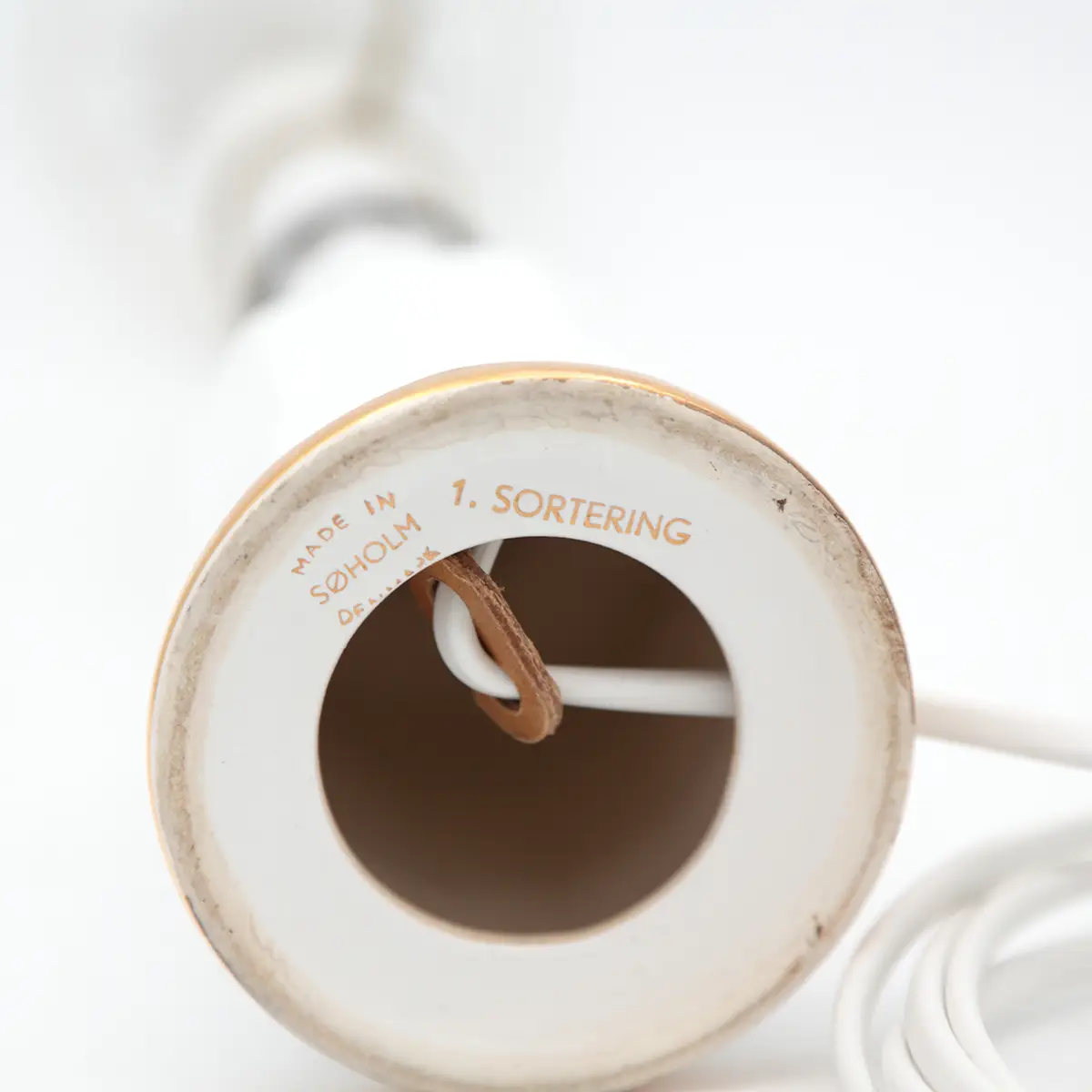 Søholm Heiberg bordlampe i hvidglaseret porcelæn og messing, 1920’erne - Billede 6