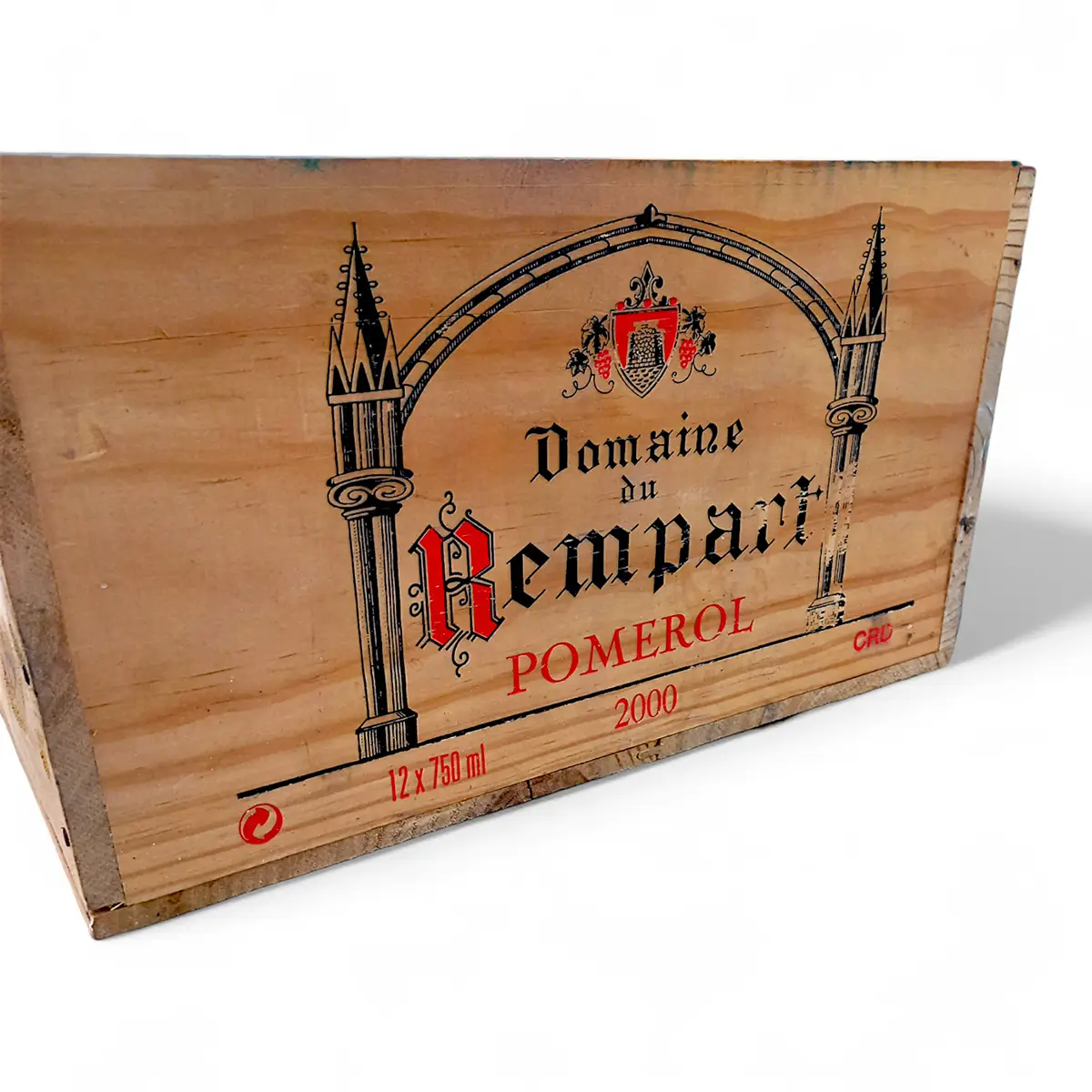 Vintage vinkasse i træ – Domaine du Rempart Pomerol 2000 - Billede 8