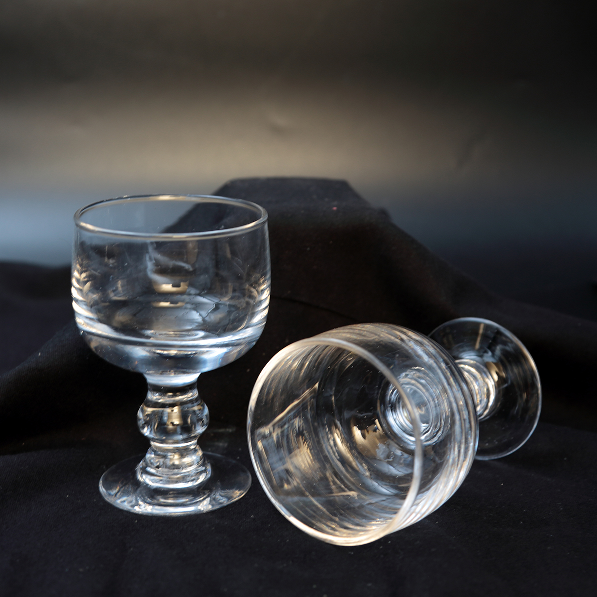 Mundblæste antikke øl- og frokostglas – sæt á 2 stk. (ca. 1870–1900) - Billede 3