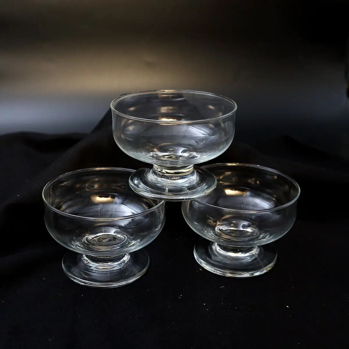 Mundblæste dessert- og champagneskåle – nordisk værkstedsglas, ca. 1940–1960 - Billede 4