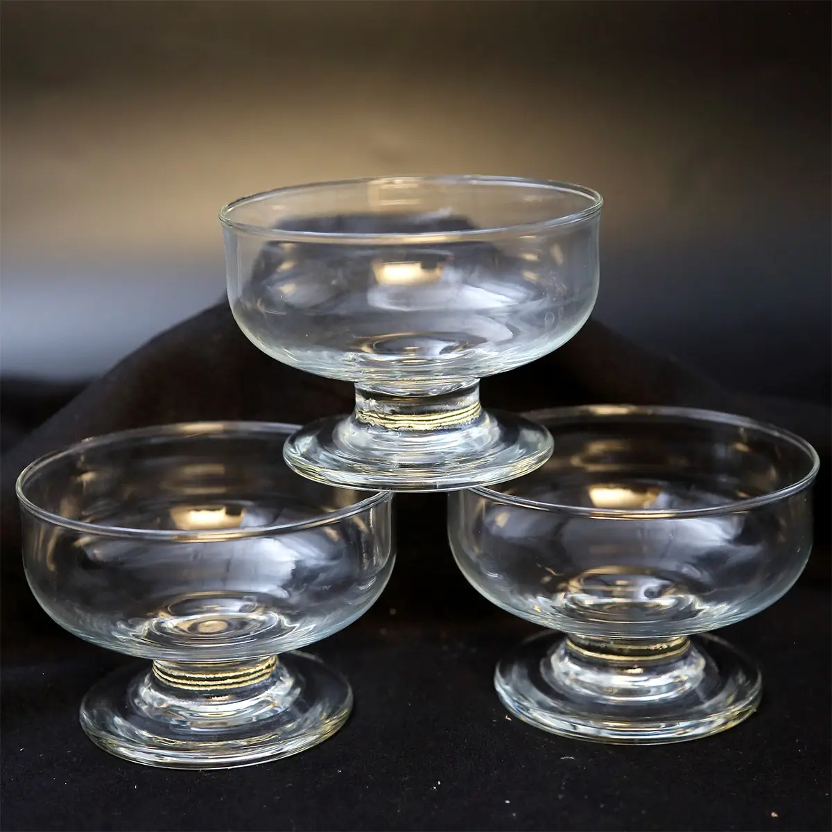 Mundblæste dessert- og champagneskåle – nordisk værkstedsglas, ca. 1940–1960 - Billede 6