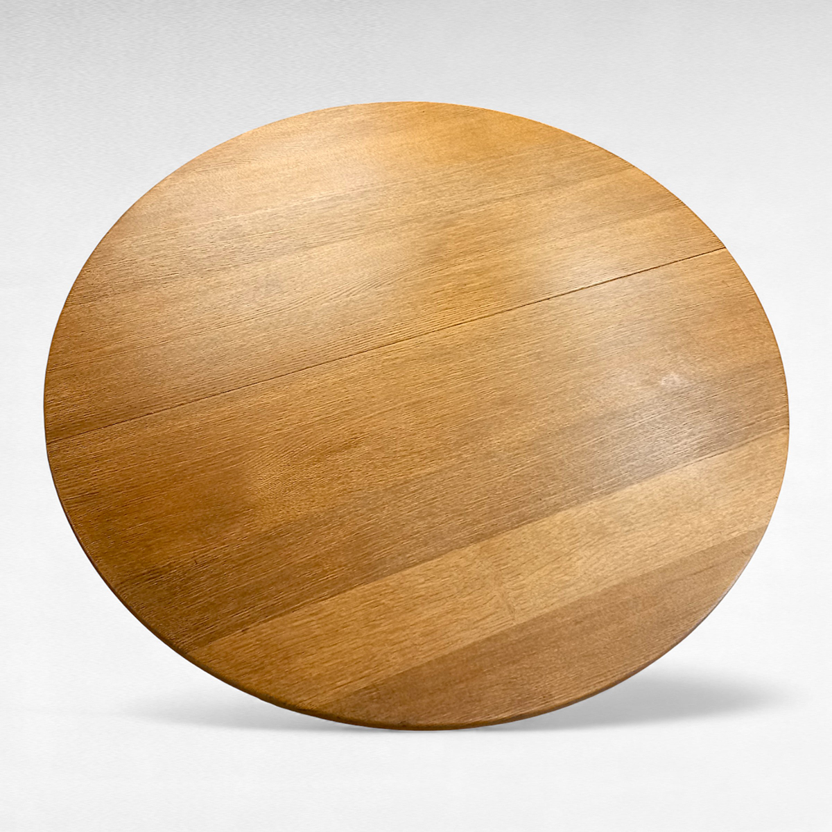 Rundt spisebord i eg – dansk mid-century Henning Kærnulf stil, inkl. tillægsplade - Billede 2