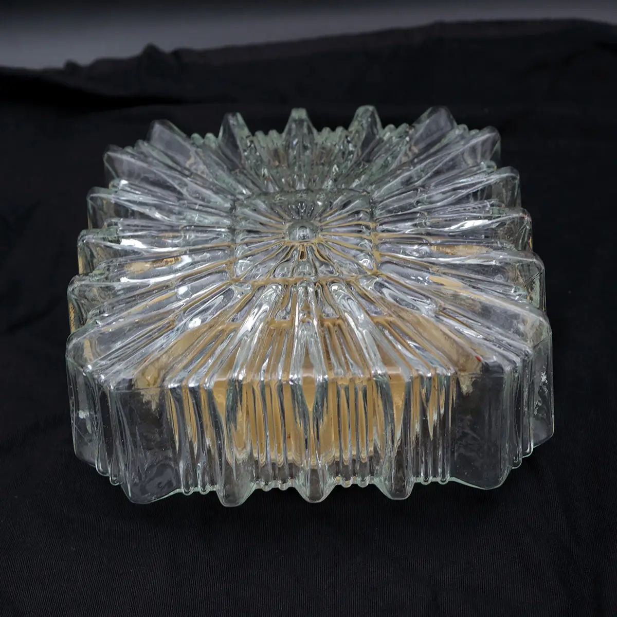 Glashütte Limburg starburst-plafond i klart isglas fra 1970’erne - Billede 2