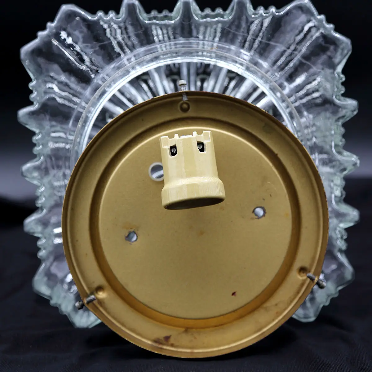 Glashütte Limburg starburst-plafond i klart isglas fra 1970’erne - Billede 7