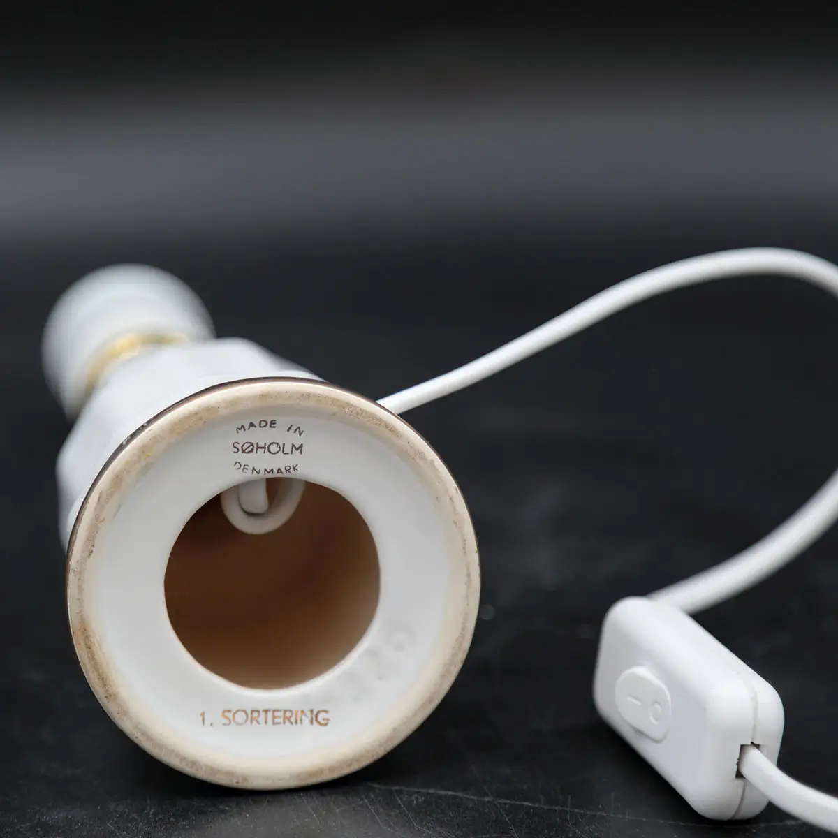 Søholm Heiberg bordlampe i hvid porcelæn og messing - Billede 5